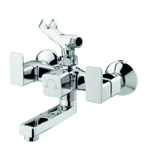 Wall Mixer Telephonic with Hand Shower Arrangement Telephonic only with Crutch Chrome